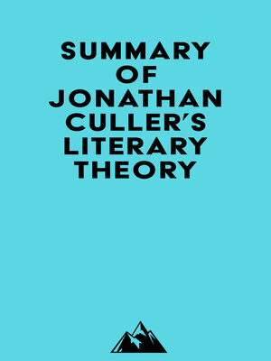 cover image of Summary of Jonathan Culler's Literary Theory